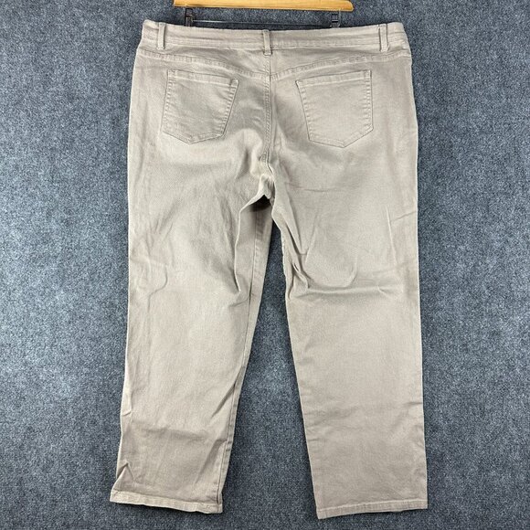 Gloria Vanderbilt Jeans Womens 22W Amanda Tan Cotton Stretch Pockets - Picture 8 of 10